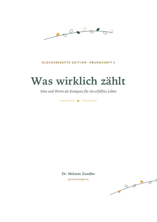 Titelseite: Was wirklich zählt