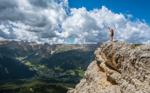 Person auf dem Berg