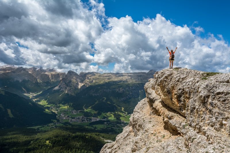 Person auf dem Berg